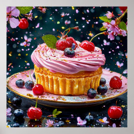 Vackert tillverkad muffins poster