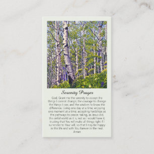 Vackert tjänstekort för Lila Grönt Prayer Card Visitkort