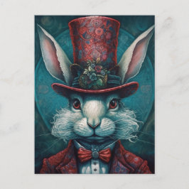Vackert Tophat Rabbit Vykort