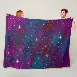 Vackert transparent Natt Himlar Fleecefilt