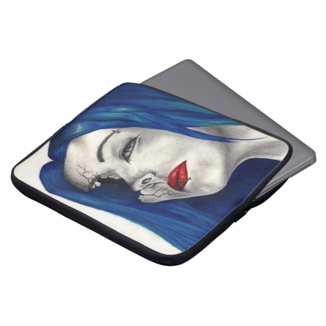 Vackert trasig fantasy goth skräck surrealistisk k laptop sleeve (Framsida topp)