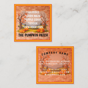 Vackert Trendig Happy thanksgiving Fall Fyrkantigt Visitkort