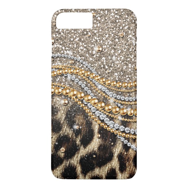 Vackert trendig leopard faux djuravtryck Case-Mate iPhone skal (Baksida)