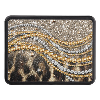 Vackert trendig leopard faux djuravtryck skydd för dragkrok