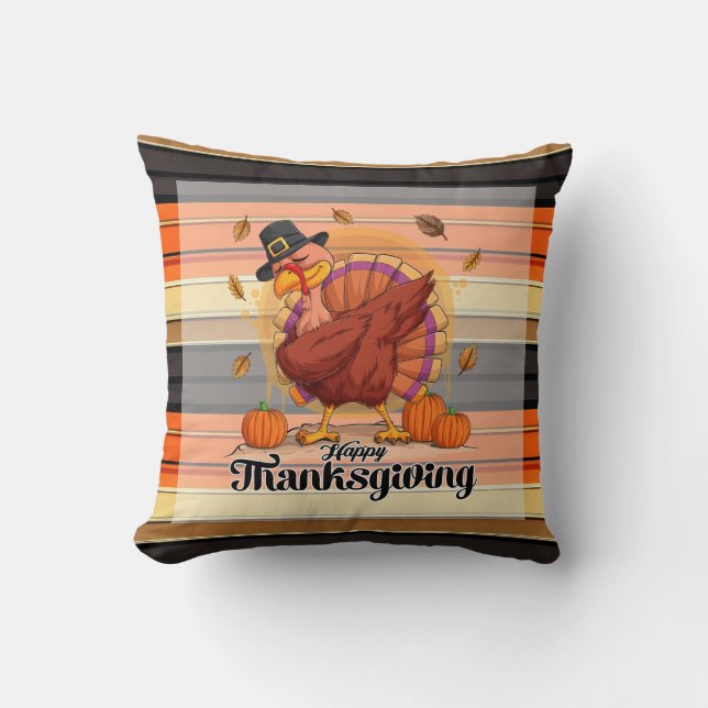 Vackert Trendig Thanksgiving - höstsamling Kudde (Framsida)