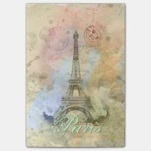 Vackert trendig vintage Eiffel Torn Frankrike Post-it Block