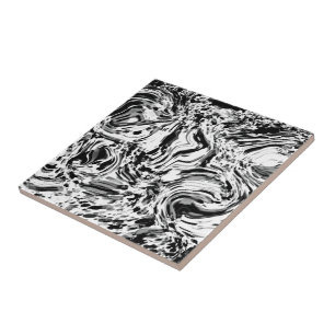 Vackert Trendig White Black Marble Stone - Modern Kakelplatta