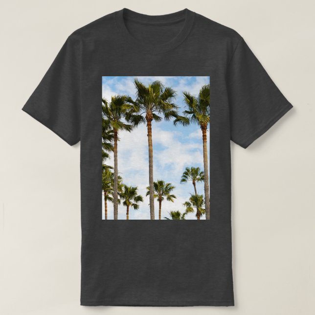 Vackert Tropical Handflatan Träd T Shirt (Design framsida)