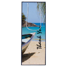 Vackert Tropiskt Beach med Rowboat-Tack