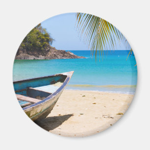 Vackert Tropiskt buss med en Rowboat Magnet
