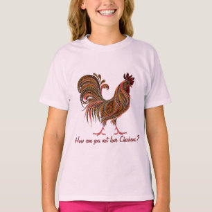 Vackert Tupp roligt kärlek Chickens citat T Shirt
