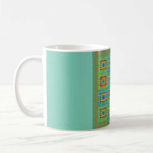 Vackert, underbart Mayan, etnisk design av vektor Kaffemugg (Vänster)