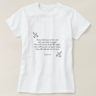 Vackert uppmuntrande Bible Verse Isaiah 40:31 T Shirt