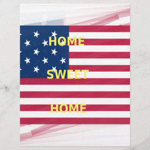 Vackert USA flagga Home Sweet Home Home