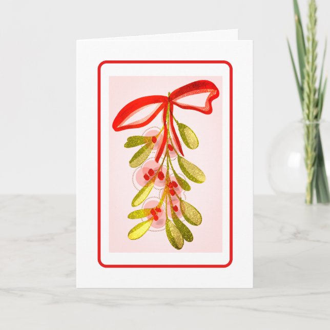 Vackert utseende på Mistletoe Plant Digital Paved Kort (Framsida)