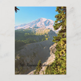 Vackert utseende på nationalparken Mt Rainier Vykort