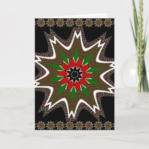 Vackert, vackert Kenya Cultural Motif Geometrical Kort