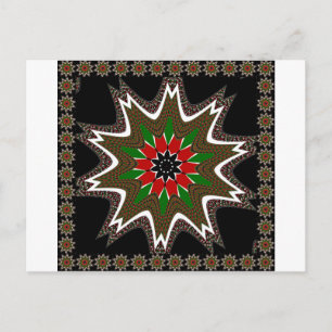 Vackert, vackert Kenya Cultural Motif Geometrical Vykort