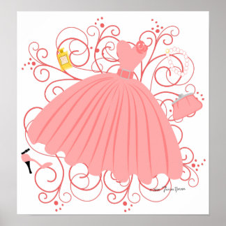 Vackert, vackra Dress Poster