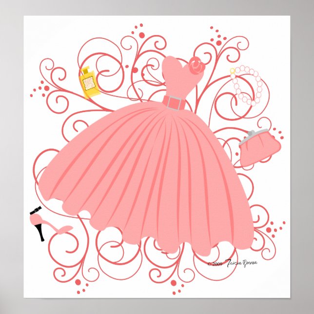 Vackert, vackra Dress Poster (Framsidan)
