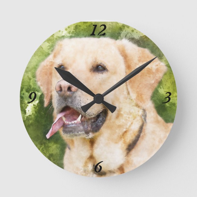 Vackert väggklocka - Labrador Retriever (Framsida)