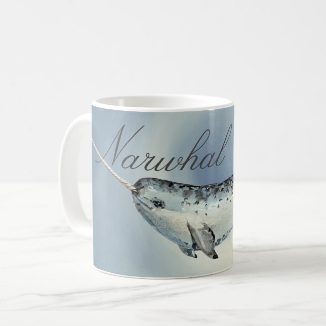 Vackert val, Monodon Monoceros Kaffemugg (Framsida vänster)