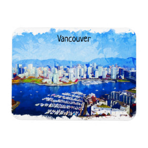 Vackert Vancouver Kanada City View Magnet