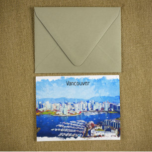 Vackert Vancouver Kanada City View Vykort