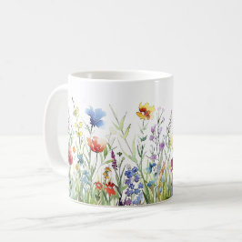 Vackert Vår Meadow Flowers Wrap Kaffemugg