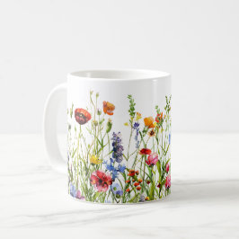 Vackert Vår Meadow Flowers Wrap Kaffemugg