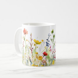 Vackert Vår Meadow Flowers Wrap Kaffemugg