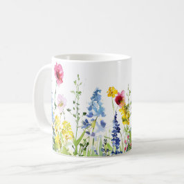 Vackert Vår Meadow Flowers Wrap Kaffemugg