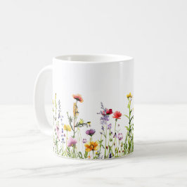 Vackert Vår Meadow Flowers Wrap Kaffemugg