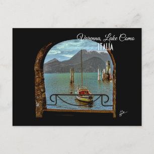 Vackert Varenna Italien Boat Photography Vykort