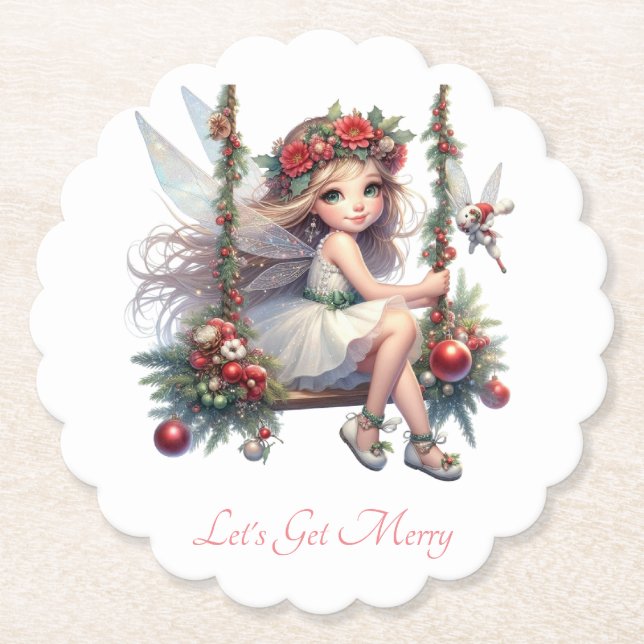 Vackert västerfärgad julafton underlägg papper (Framsida)