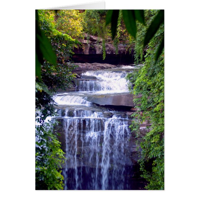 Vackert vattenfall hälsningskort (Framsidan)