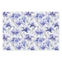 Vackert vattenfärg Iris Flower Light Lila Art