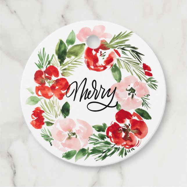 Vackert vattenfärgsfrö God andedräkt Gåvor Etiketter (Framsida)