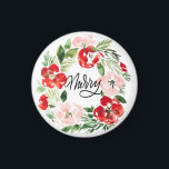 Vackert vattenfärgsfrö God andedräkt Magnet<br><div class="desc">Vackert vattenfärgsblomma God andedräkt</div>