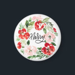 Vackert vattenfärgsfrö God andedräkt Magnet<br><div class="desc">Vackert vattenfärgsblomma God andedräkt</div>