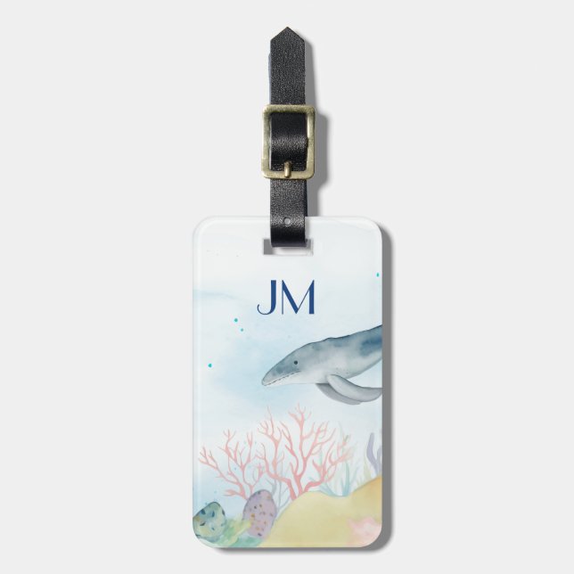 Vackert vattenfärgsliv bagagebricka (Vertikal Framsida)