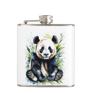 Vackert vattenfärgspanda Bear Fickplunta