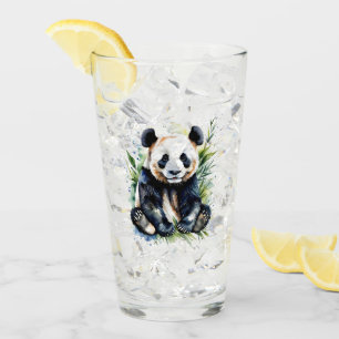Vackert vattenfärgspanda Bear Glaskopp