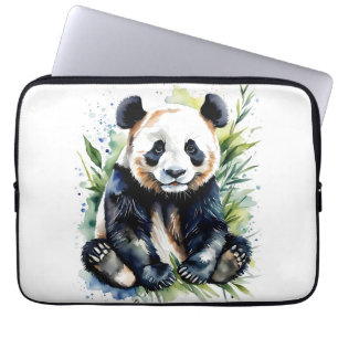Vackert vattenfärgspanda Bear Laptop Fodral