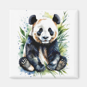 Vackert vattenfärgspanda Bear Magnet