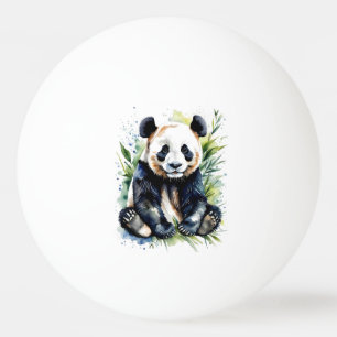Vackert vattenfärgspanda Bear Pingisboll