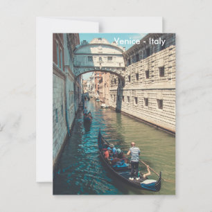 Vackert Venedig med Gondola Scene Vykort