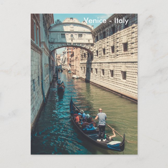 Vackert Venedig med Gondola Scene Vykort (Framsida)