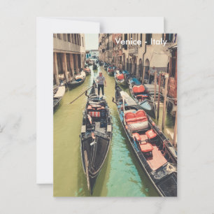 Vackert Venedig med Gondola Scene Vykort