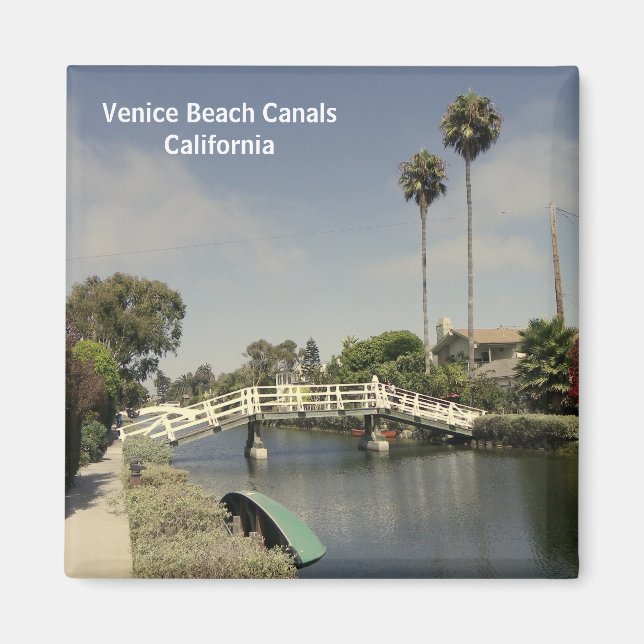 Vackert Venice Beach Canals Magnet! Magnet (Framsidan)